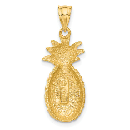 14k Diamond-cut Pineapple Charm