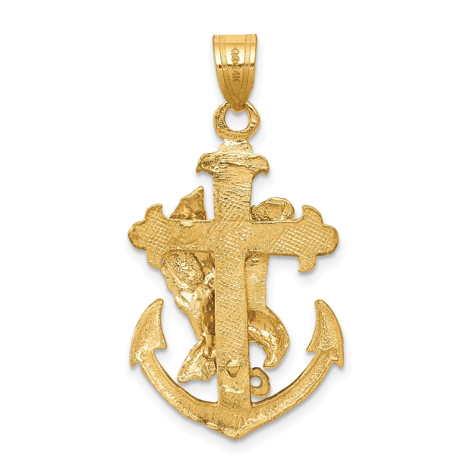 14k Mariners Cross with Eagle Pendant