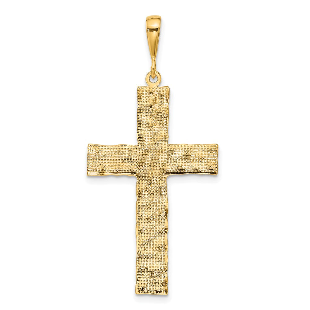 14k Nugget Style Cross Pendant