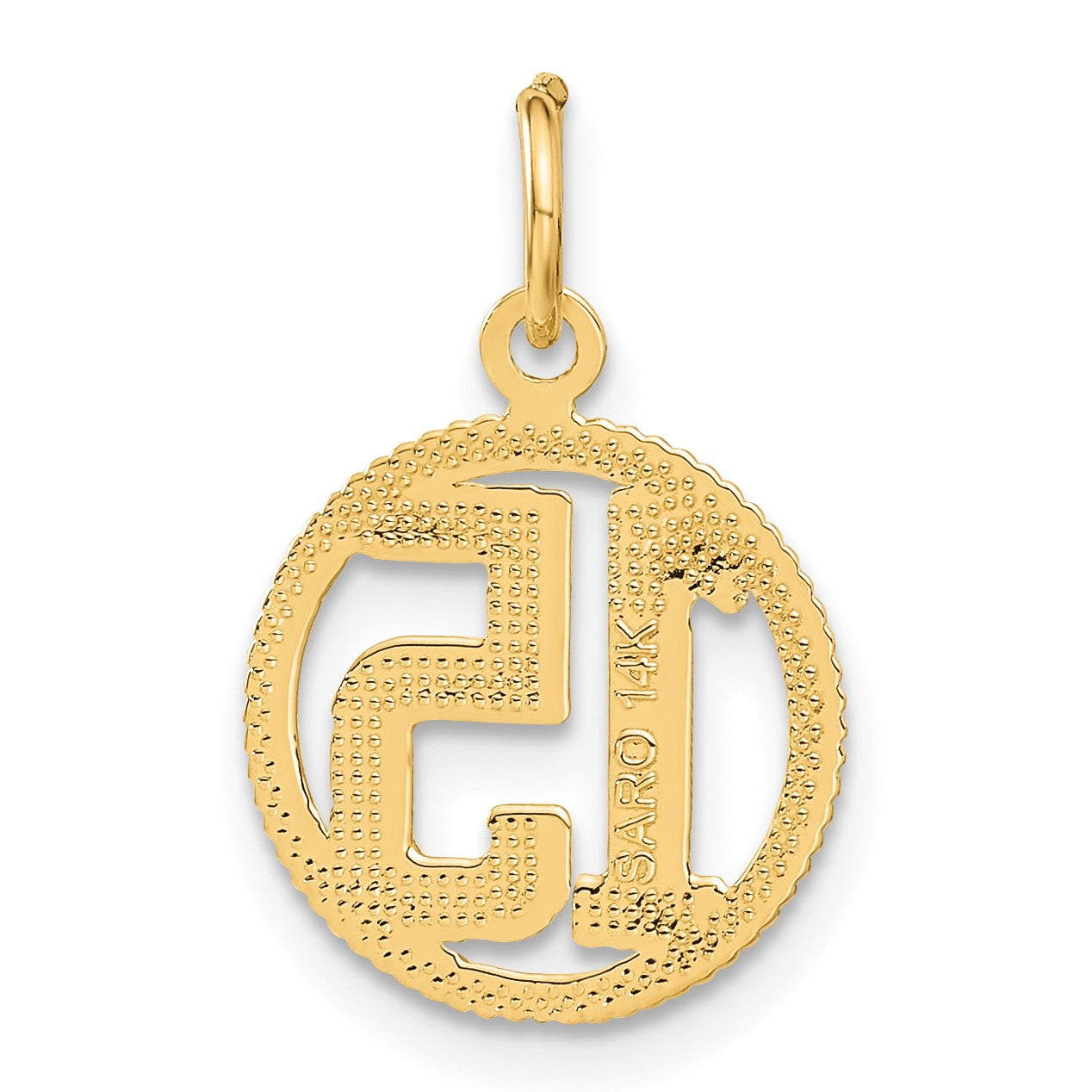 14k 15 in Circle Pendant