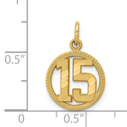 14k 15 in Circle Pendant
