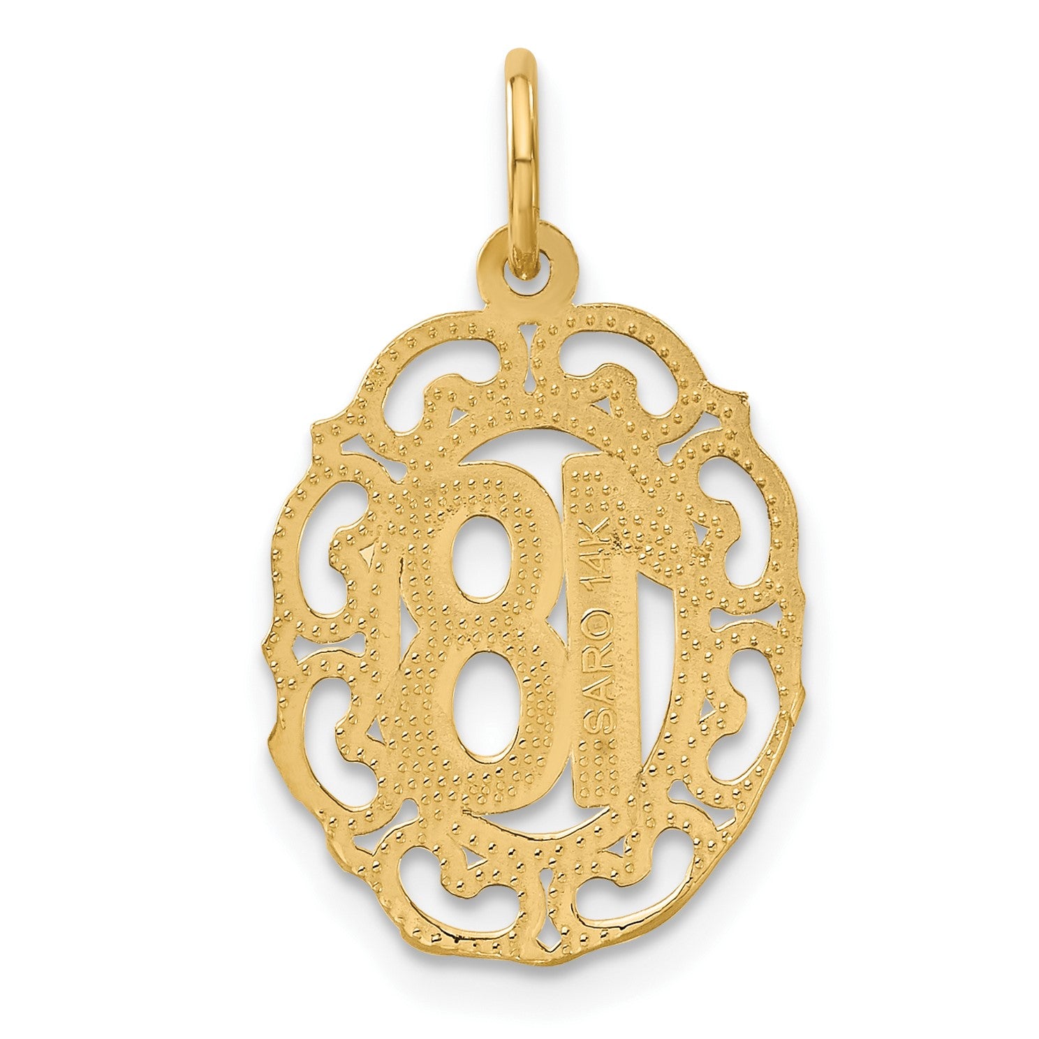 14k 18 in Oval Pendant