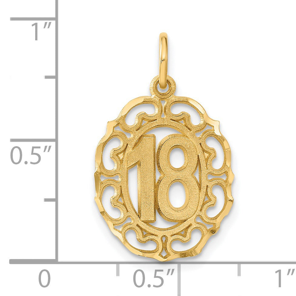 14k 18 in Oval Pendant