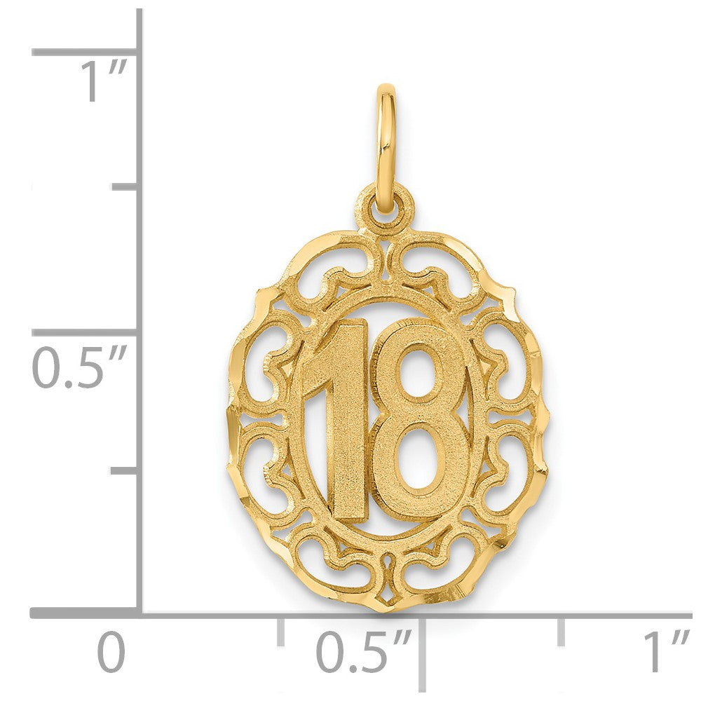 14k #18 Oval Pendant