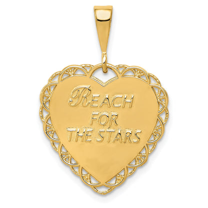 14k Reversible SWEET 16 / REACH FOR THE STARS Charm