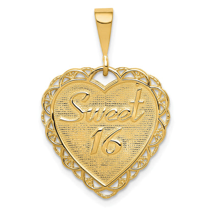 14k Reversible SWEET 16 / REACH FOR THE STARS Charm