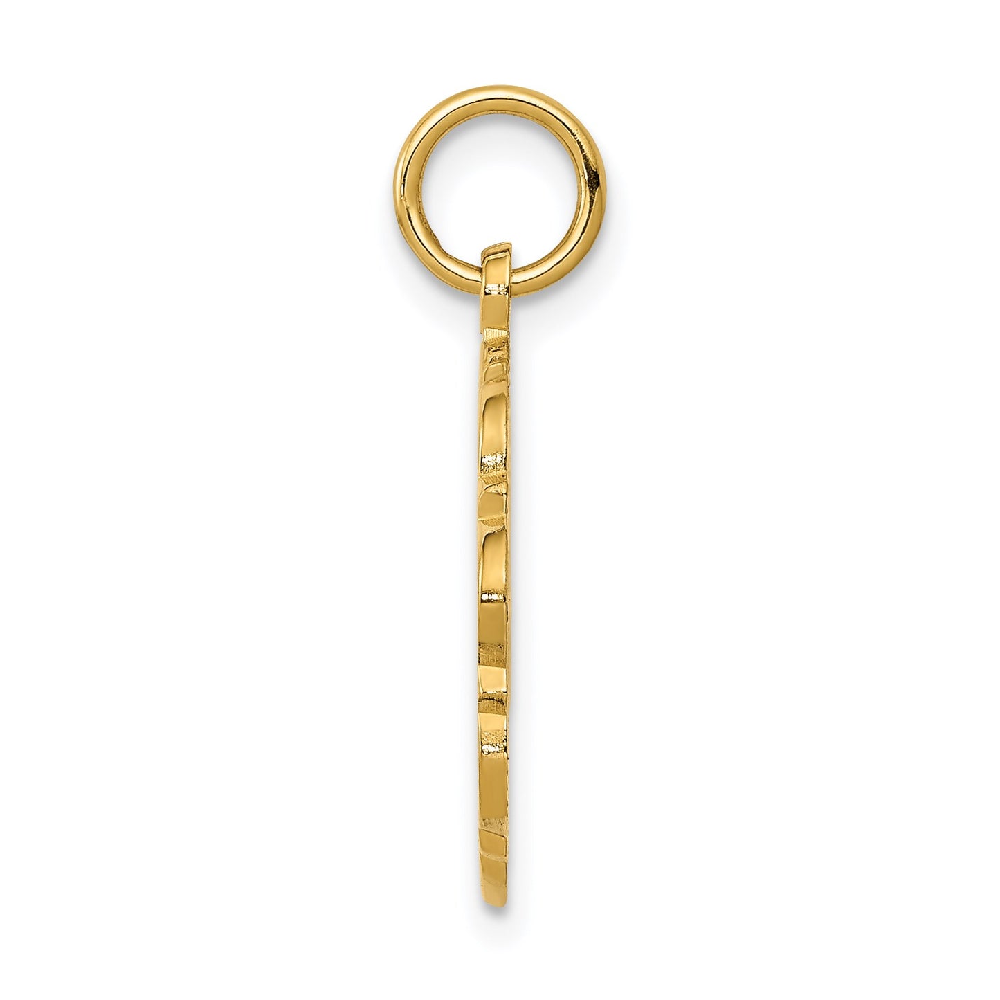 14k Bride and Groom Textured Back Charm