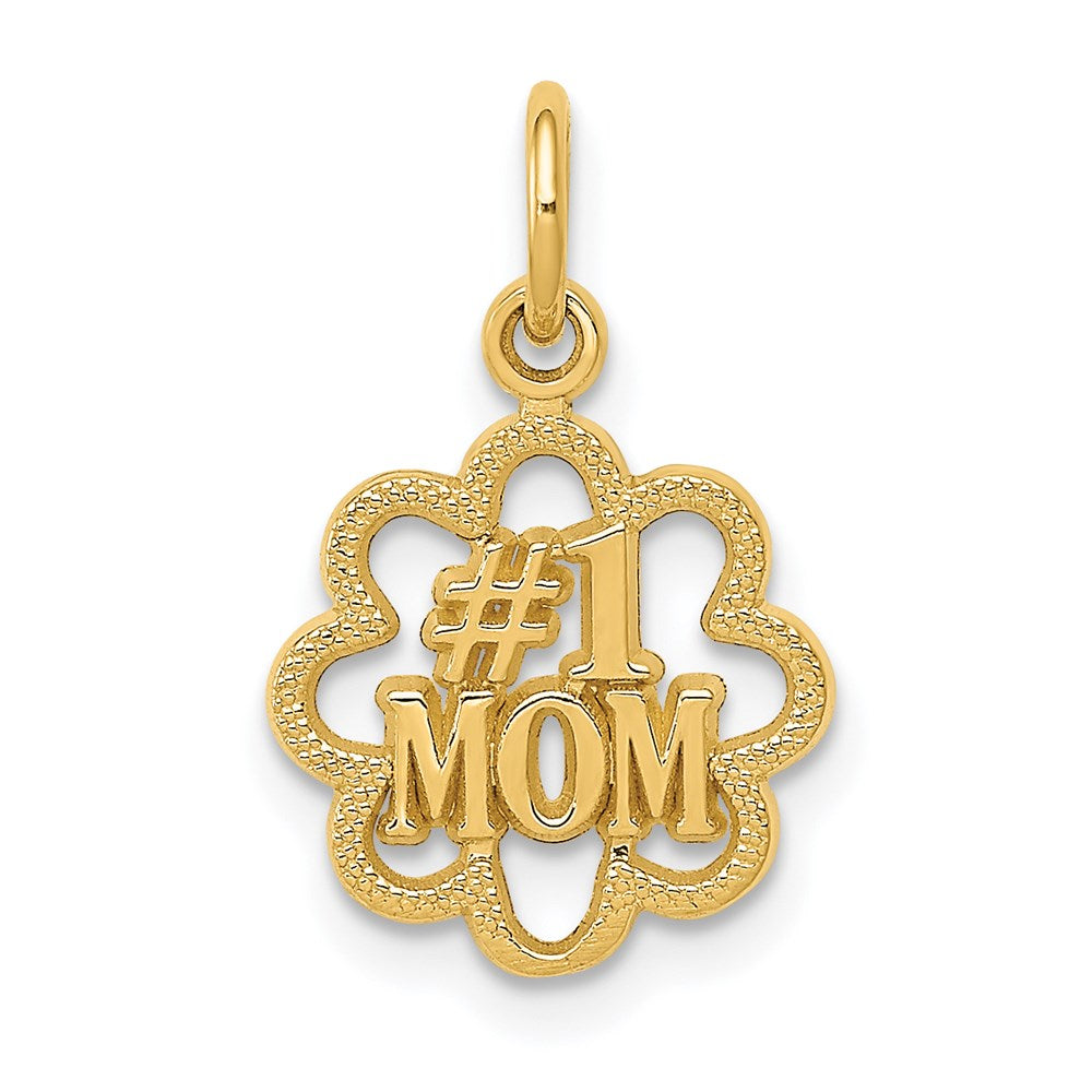 14k #1 MOM Charm