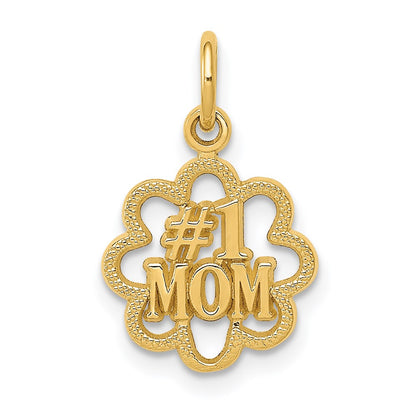 14k #1 MOM Charm