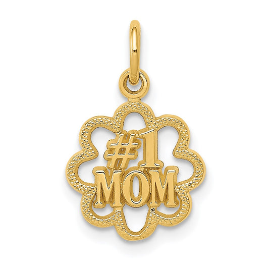 14k #1 MOM Charm