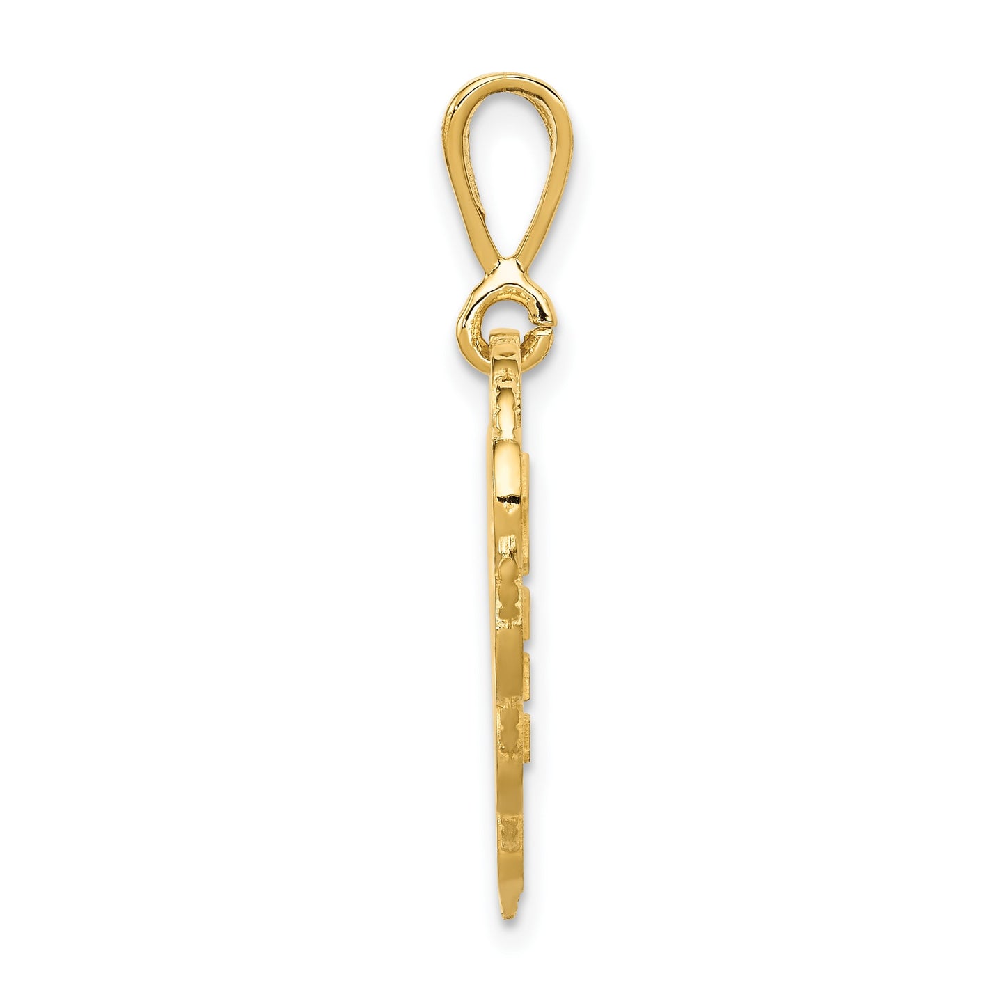 14k Reversible FOR MY DAUGHTER / YOU ARE MY PRIDE AND JOY Heart Charm