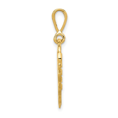 14k Reversible FOR MY DAUGHTER / YOU ARE MY PRIDE AND JOY Heart Charm