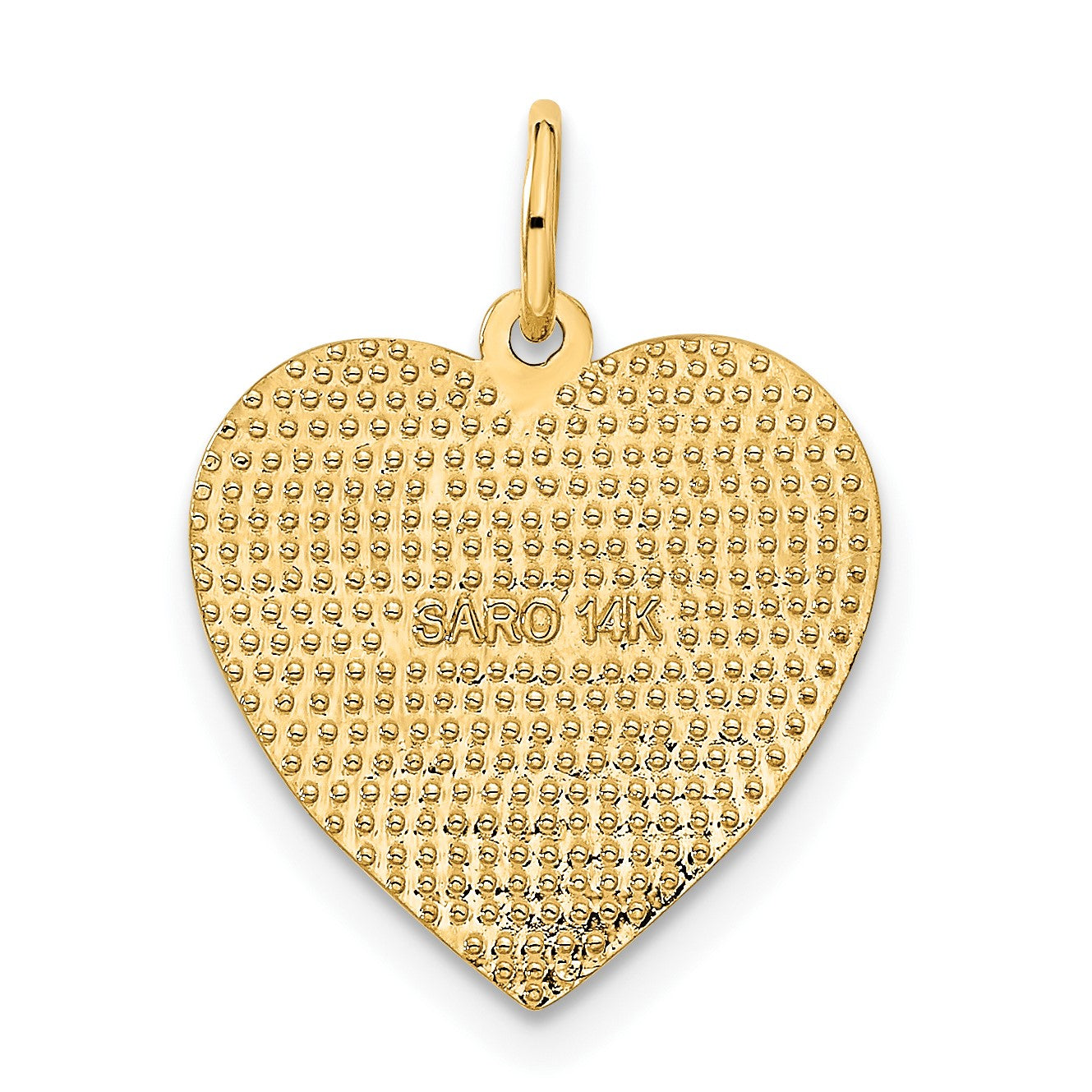 14k DADDYS LITTLE GIRL Heart Charm