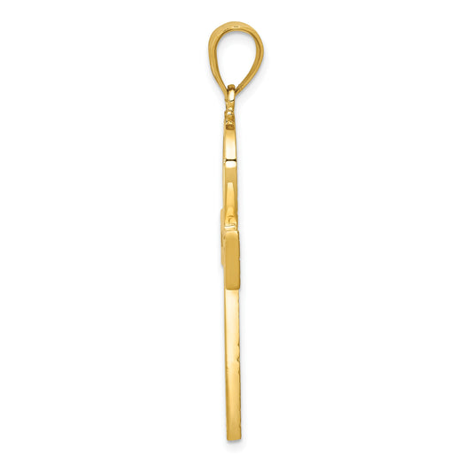 14k Large Ankh Cross Pendant