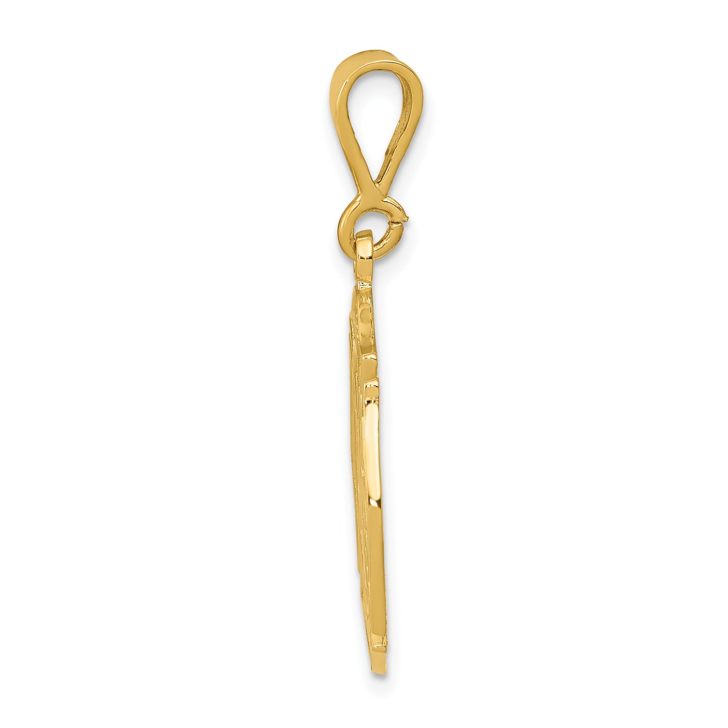 14k FIRE RESCUE Badge Pendant