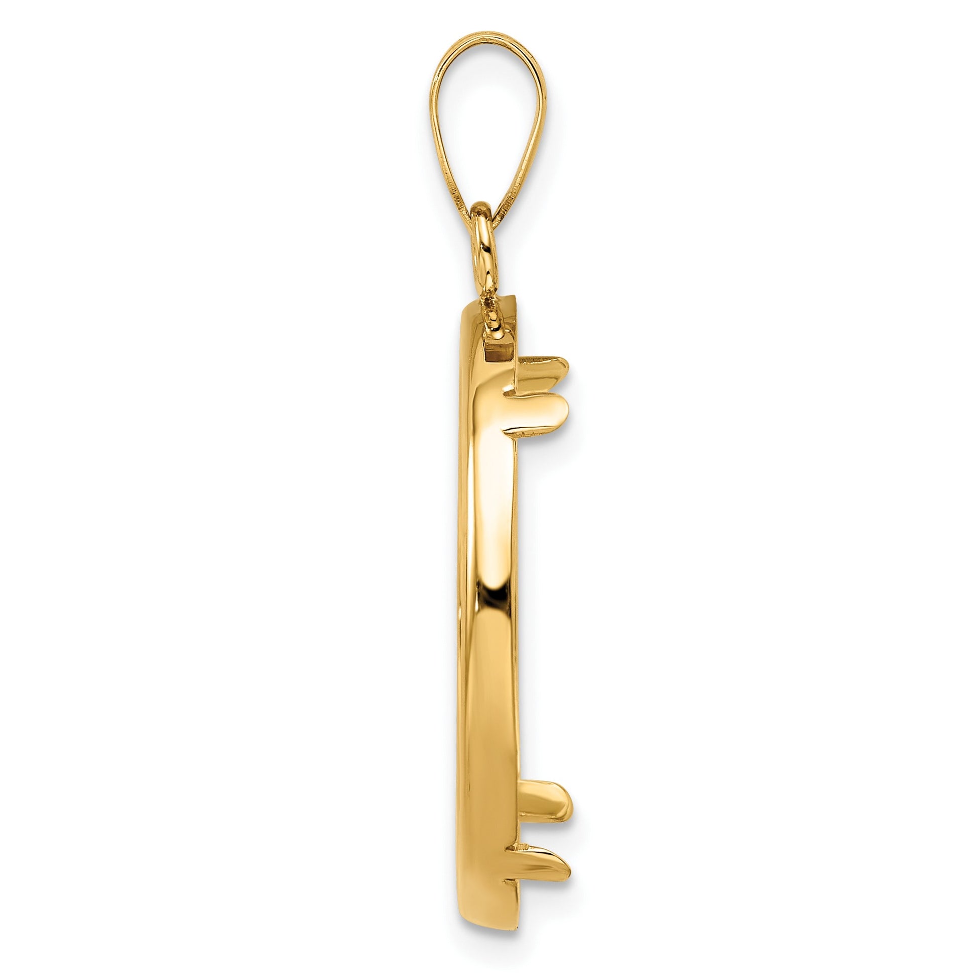 Wideband Distinguished Coin Jewelry 14k Polished 22.0mm Prong Coin Bezel Pendant