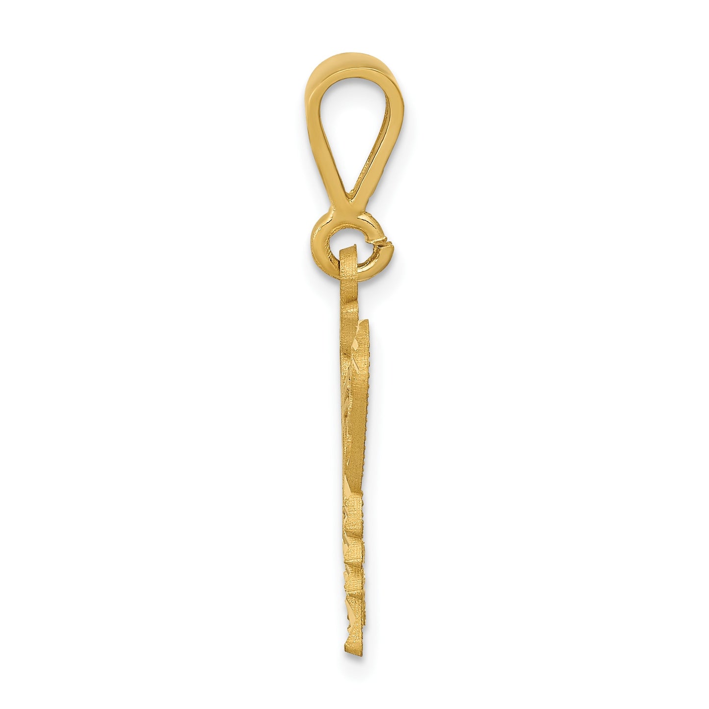 14k Diamond-cut Butterfly Charm