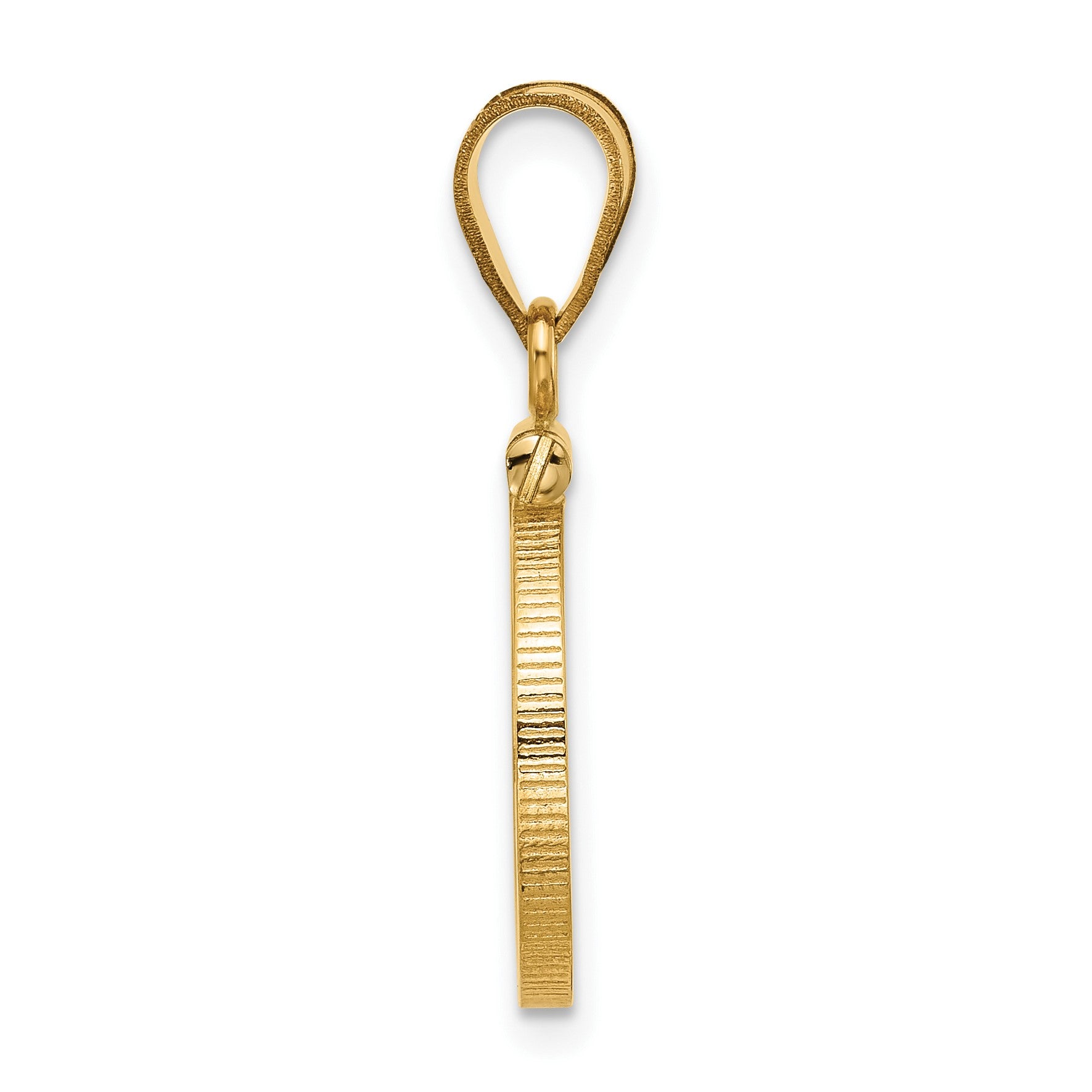 Wideband Distinguished Coin Jewelry 14k Polished 14.0mm x 1.1mm Screw Top Coin Bezel Pendant