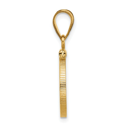 Wideband Distinguished Coin Jewelry 14k Polished 14.0mm x 1.1mm Screw Top Coin Bezel Pendant