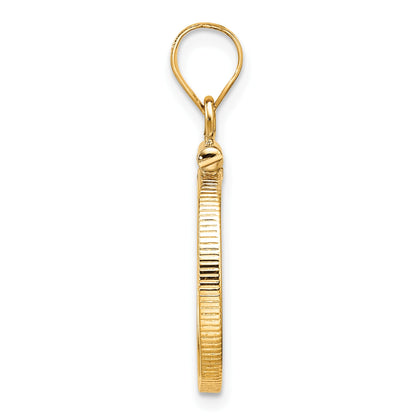 Wideband Distinguished Coin Jewelry 14k Polished 16.5mm x 1.35mm Screw Top Coin Bezel Pendant