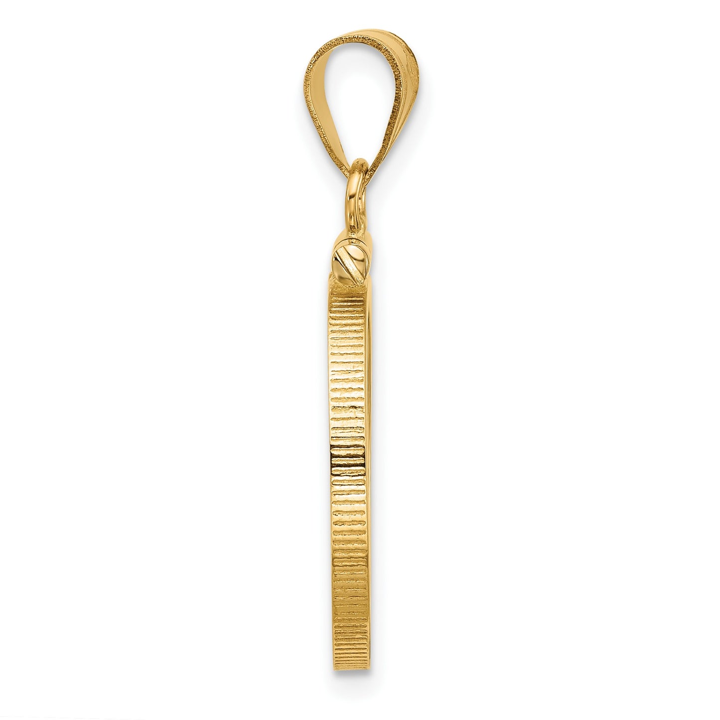 Wideband Distinguished Coin Jewelry 14k Polished 17.8mm x 1.35mm Screw Top Coin Bezel Pendant