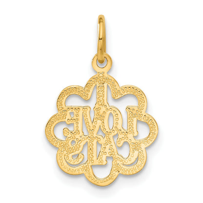 14k I LOVE CATS Charm