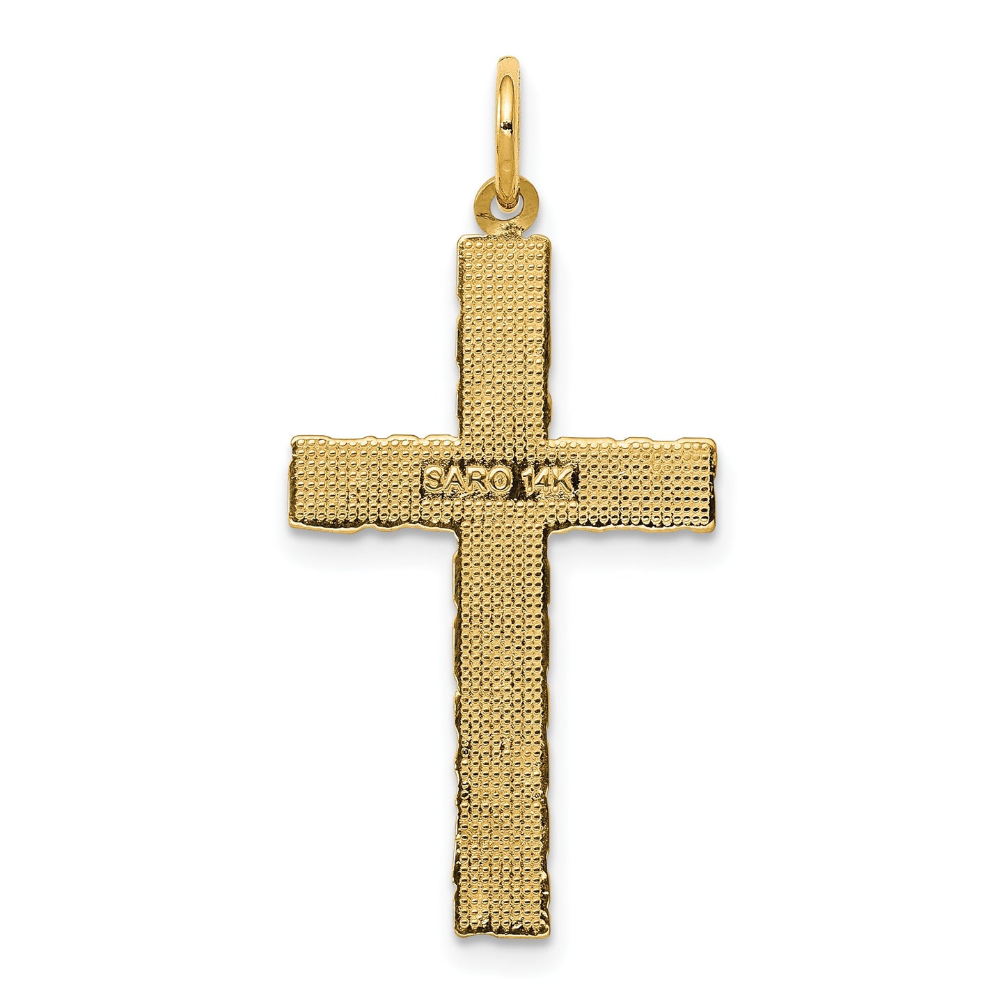 14k Nugget Style Cross Pendant