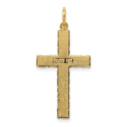 14k Nugget Style Cross Pendant