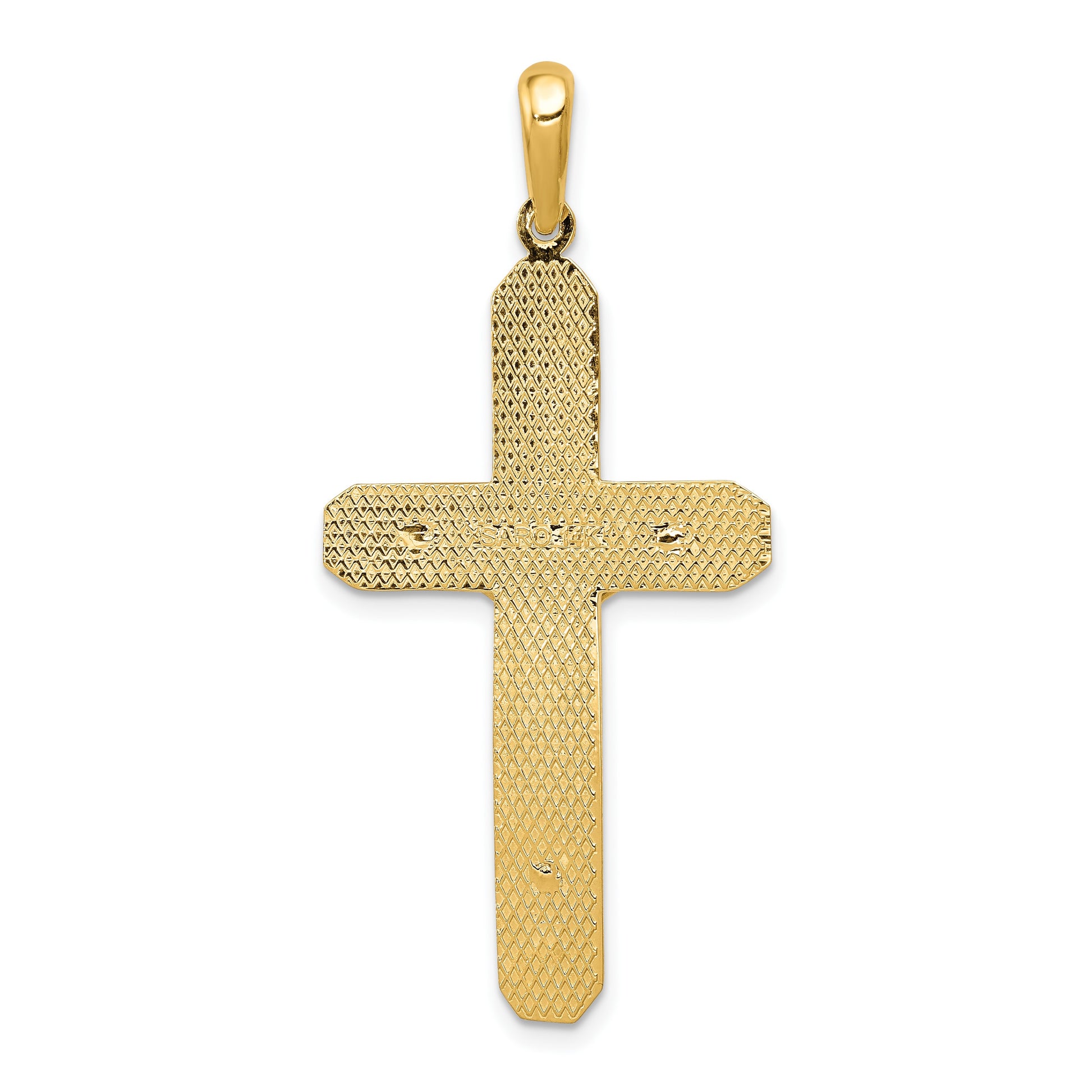 14k Polished Crucifix Pendant
