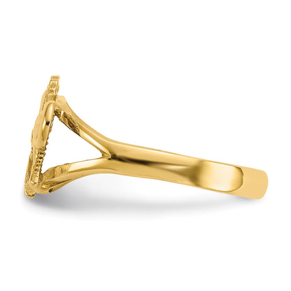 14k Polished Horse Ring