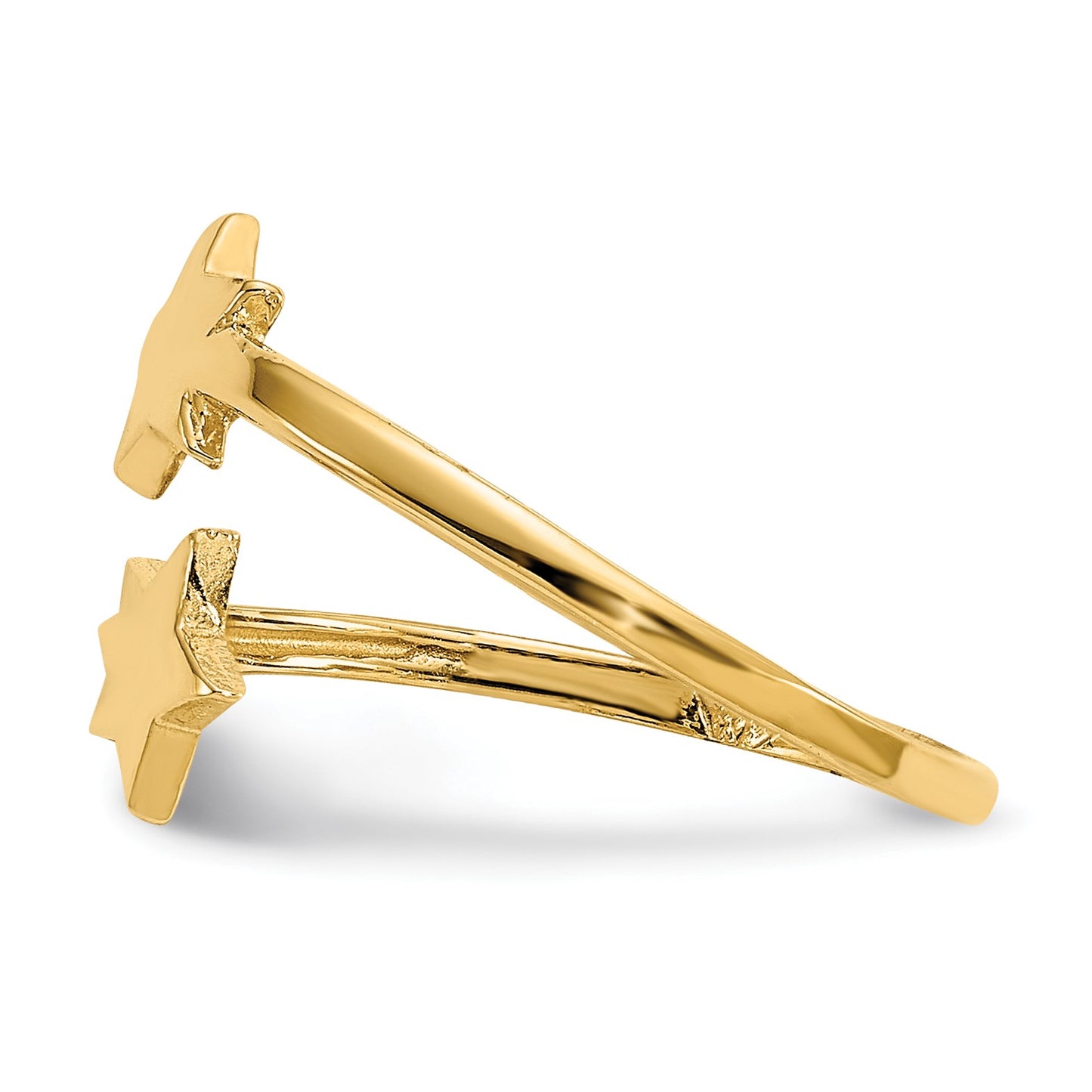 14k Double Star Toe Ring