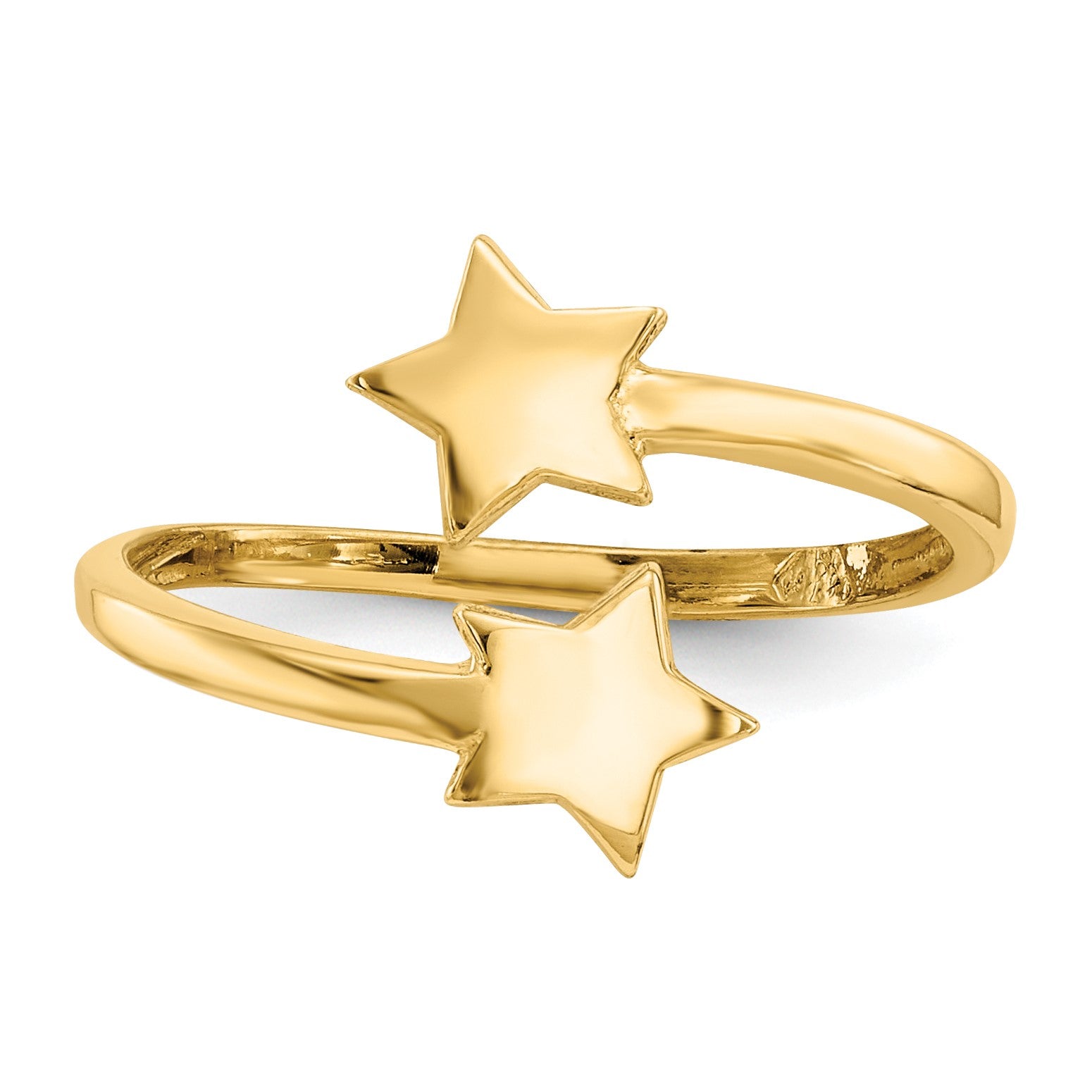 14k Double Star Toe Ring