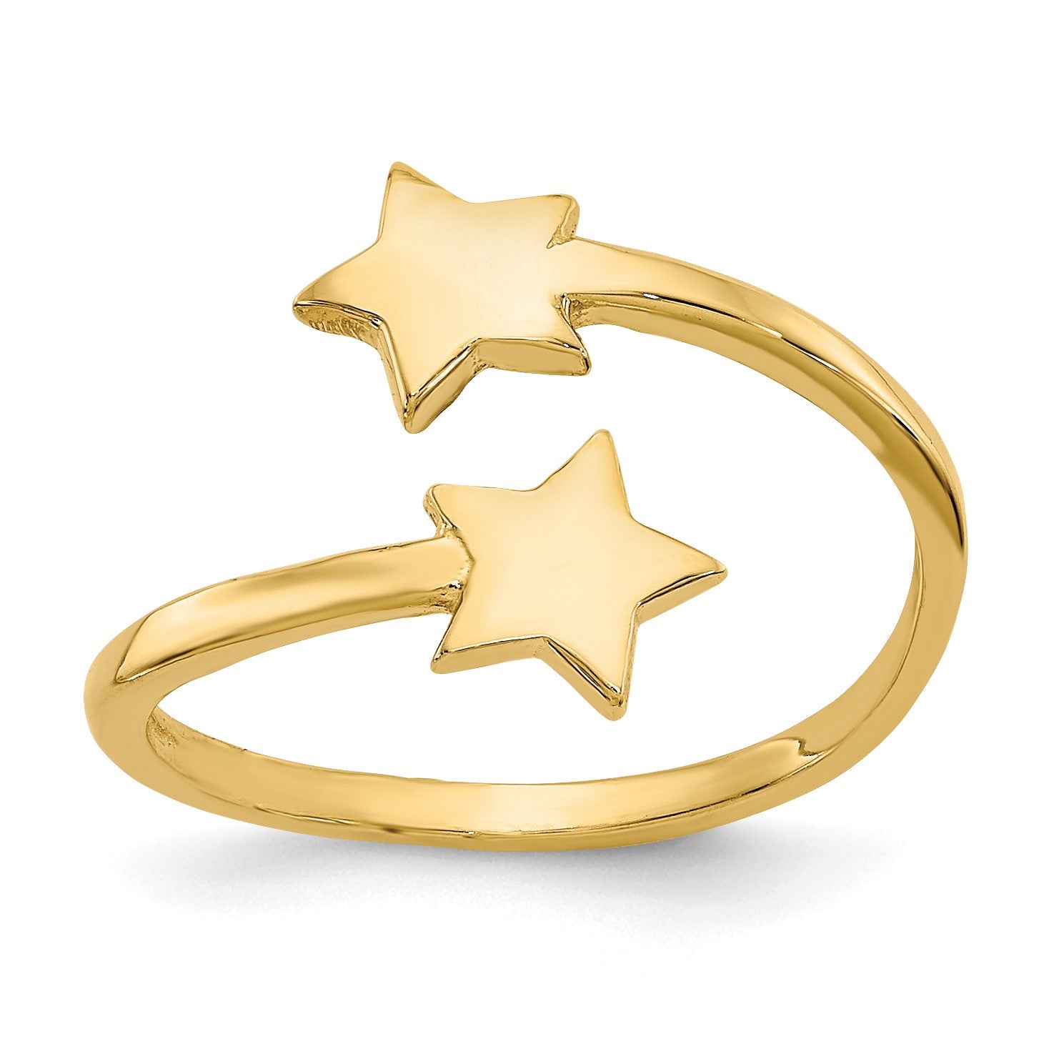 14k Double Star Toe Ring