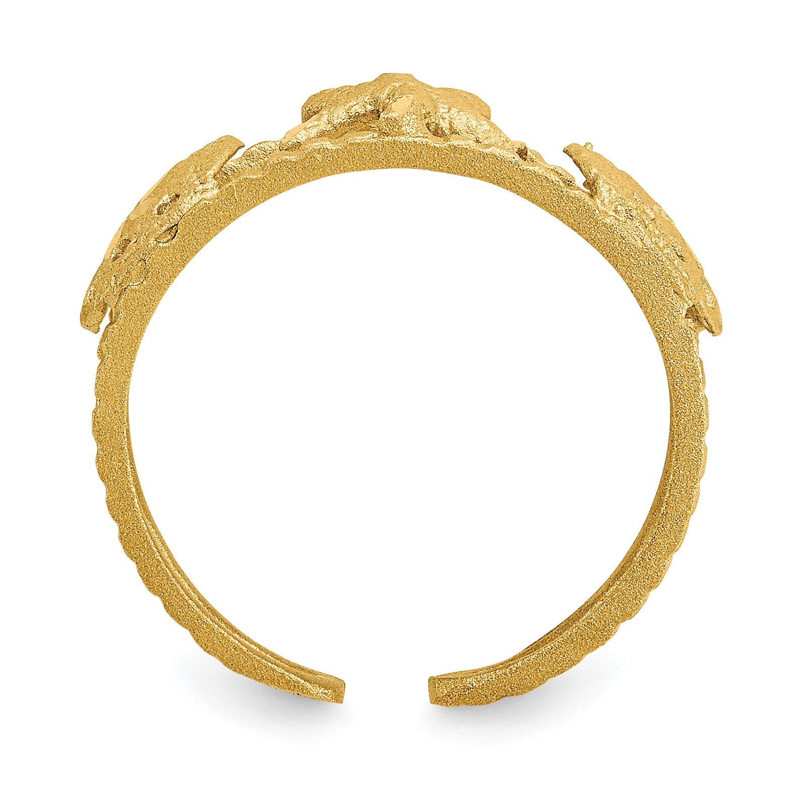 14k Starfish and Shells Toe Ring