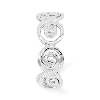 14k White Gold Scroll Toe Ring