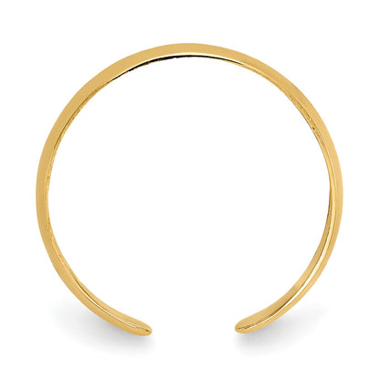 14k High Polished 2.5mm Band Toe Ring