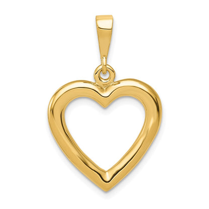 14K Polished Heart Pendant