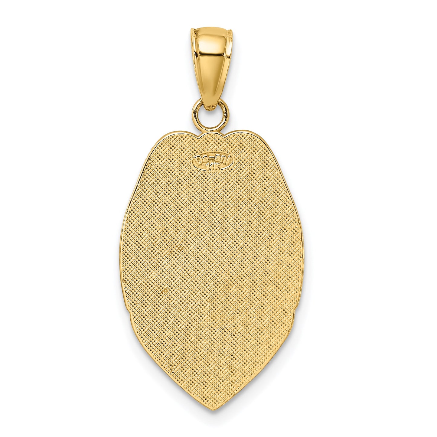 14k Polished Police Badge with Engravable Area Pendant