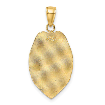 14k Polished Police Badge with Engravable Area Pendant