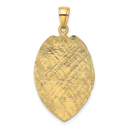 14k Large Badge with Engravable Area Pendant