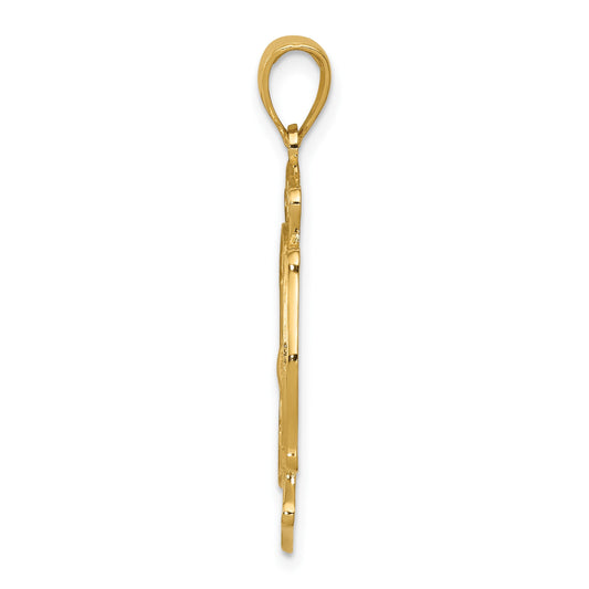 14k Large FD St. Florian Badge Pendant