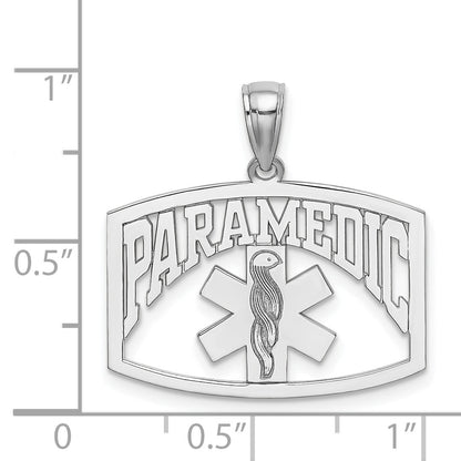 14K White Gold Cut-Out PARAMEDIC Charm