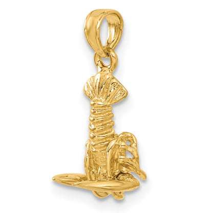 14k Lobster with Moveable Claws Pendant