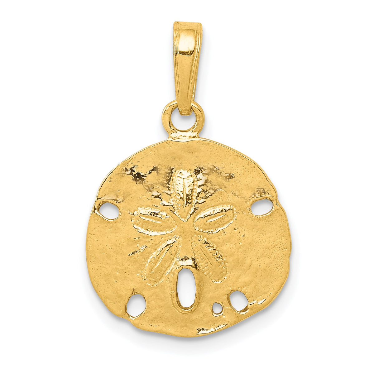 14k Polished Sand Dollar Pendant