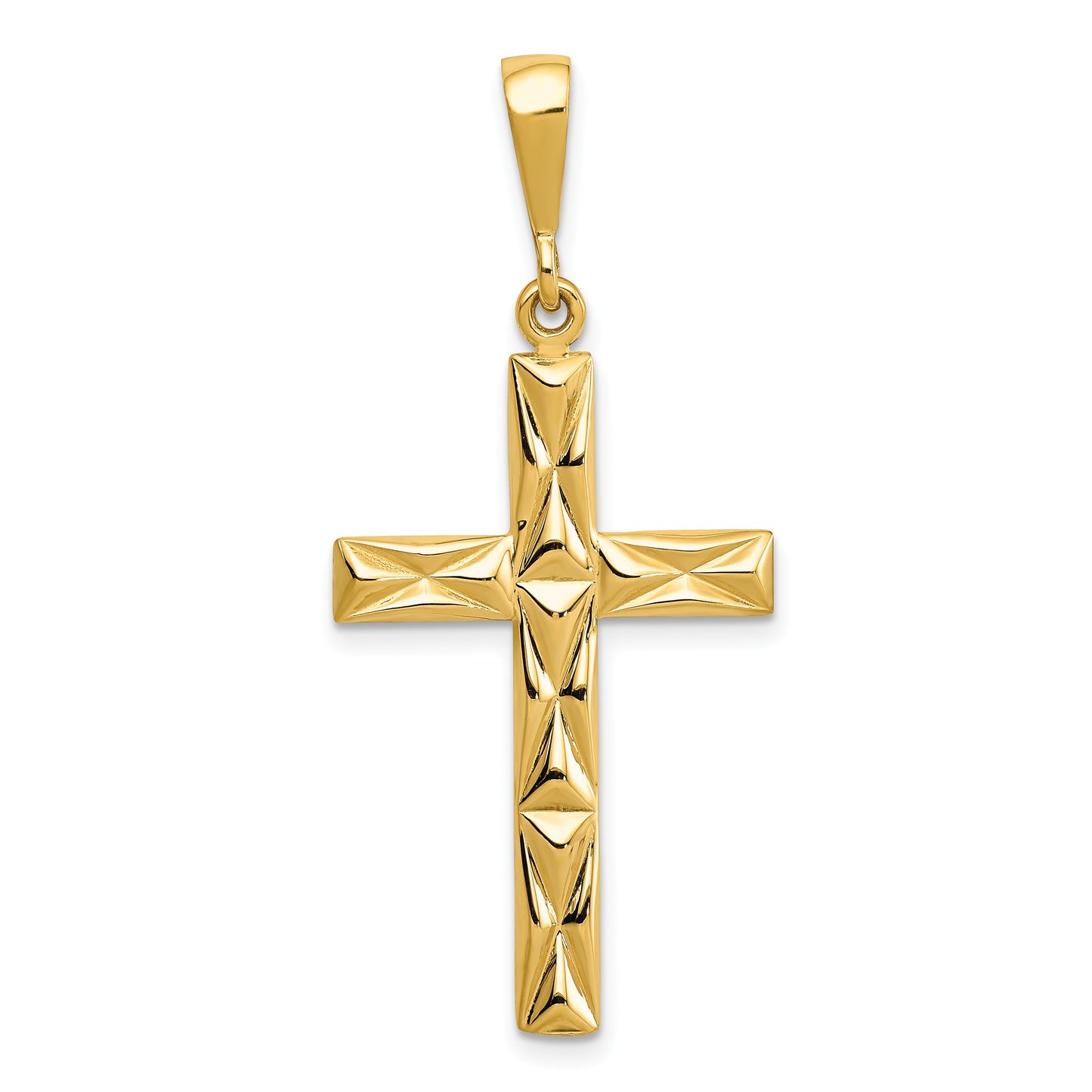 14k Design on Both Sides Reversible Latin Cross Pendant