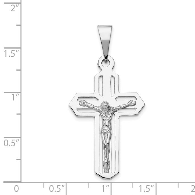 14k White Gold Cut-out Crucifix Pendant