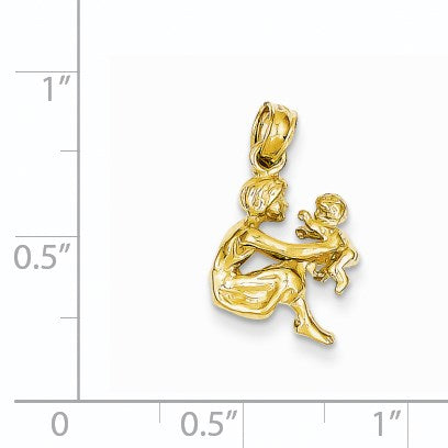 14k Mother Holding Child Pendant