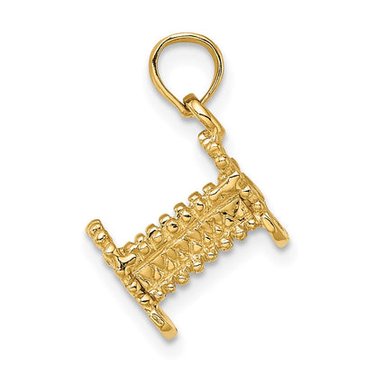 14k  3D Baby Cradle Charm