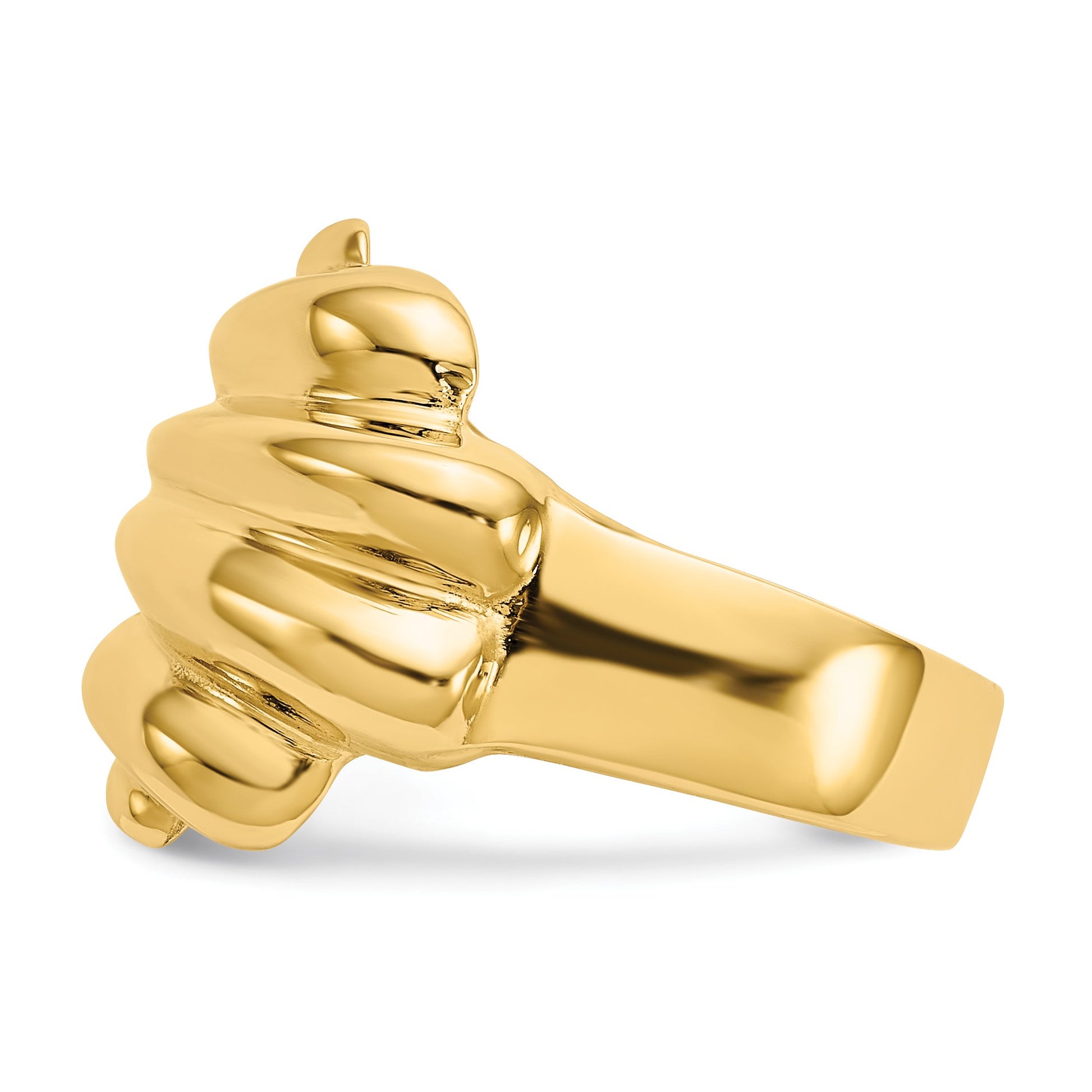 14k High Polished Wave Dome Ring