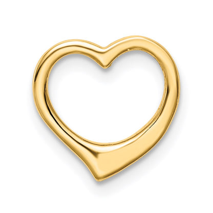 14K Polished Heart Chain Slide